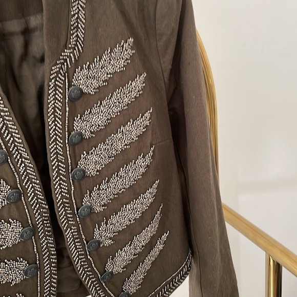 Free People |  Embroidered Green Military Jacket - Picture 9 of 10